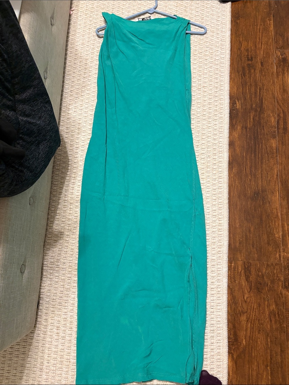 Zara Teal Sleeveless Maxi Dress